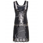 PrettyGuide Women 1920s Vintage Art Deco Sequin Inspired Great Gatsby Flapper Cocktail Party Dress