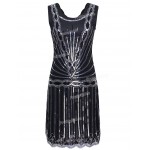 PrettyGuide Women 1920s Vintage Art Deco Sequin Inspired Great Gatsby Flapper Cocktail Party Dress