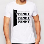 Print The BIG BANG Theory penny sheldon's knock tee shirt fashion casual t shirts short-sleeve mens T shirt men Hispter Tops