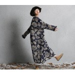 Printing cotton linen vintage dresses New spring autumn large size loose waist casual dress for female plus size 960721