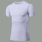Pro Solid Colors T-shirts Men Compression Shirt Short Sleeve Bodybuilding Stretch Quick Dry Keep Fit Style Clothing Tops Male