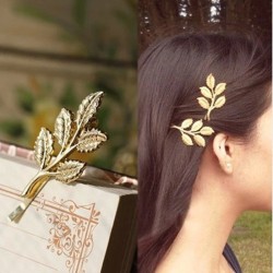 Promotion Surprise 4 Pcs/lot Leaf Shape Hair Clips Alloy Girl Women Hairpin For Bridal Accessories Fashion Adult Solid Hairclip 