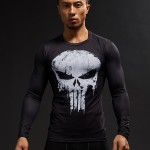 Punisher 3D Printed T-shirts Men Compression Shirts Long Sleeve Cosplay Costume crossfit fitness Clothing Tops Male Black Friday