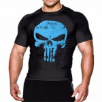 Punisher 3D Printed T-shirts Men Compression Shirts Short sleeve Cosplay Costume crossfit fitness Clothing Tops Male 