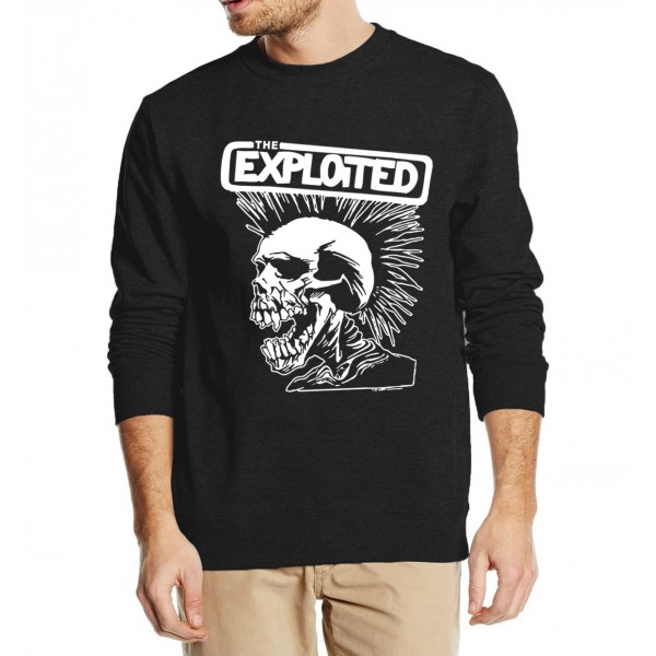 Punk Rock The Exploited Swag Skull men sweatshirt autumn winter 2016 new fashion hoodies cool streetwear hip hop  clothing