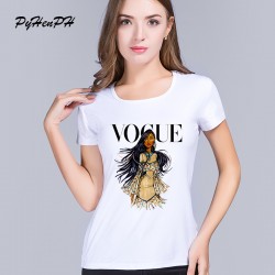 PyHenPH Summer Brand T-shirt Women Fashion VOGUE Princess Printed T Shirts Female Tops Short Sleeve Tee Shirt Blusa