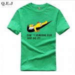 Q.E.J 2016 New Letter Print T Shirt Mens Black And White Comic Con Cosplay T-shirts Summer Skateboard Tee Boy Skate Tshirt Tops 