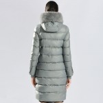 QHLCN 2016 Womens Winter Down Jackets And Coats Medium Length Women Rabbit Fur Warm Female thickening Warm Parka Hood Over Coat
