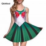 Qickitout Dress Sexy Japanese Anime Sailor Moon Cosplay soldier Adult Halloween Fancy Dress Costume Sailormoon women girl