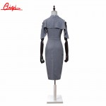 Qiqi Womens Summer Dresses Sexy Off the shoulde Vestidos Office Women Work Wear Clothes Formal Bodycon Pencil Dress