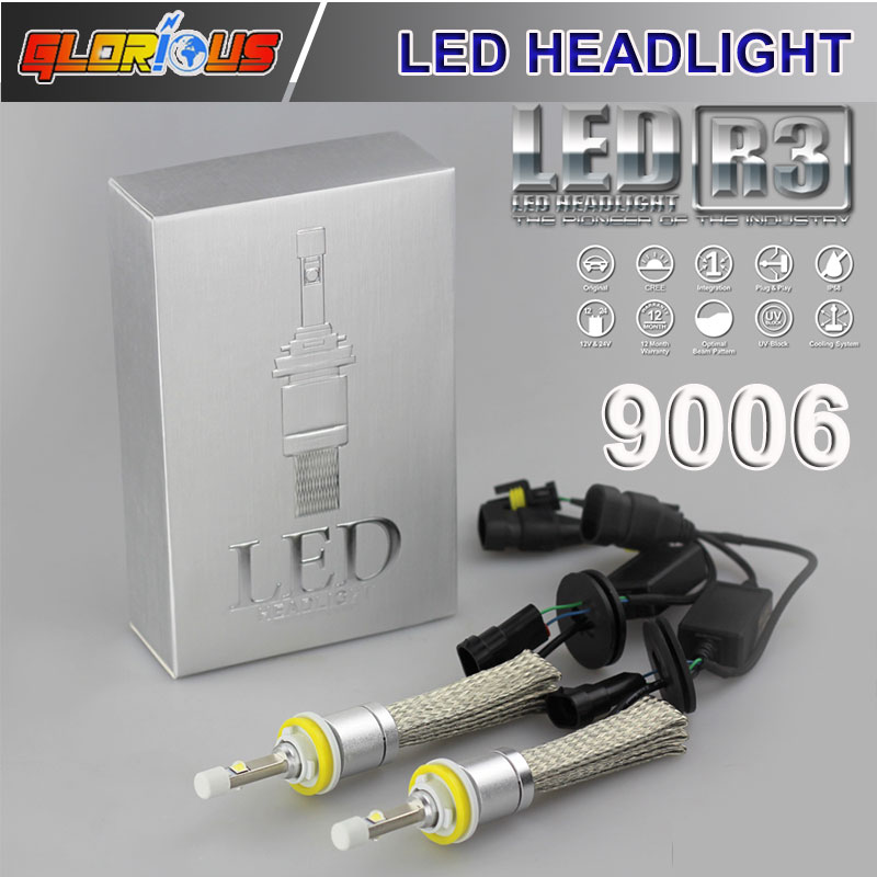R3 80W 9600LM KIT H11 White 6000K CREE LED Conversion Headlight Kit Bulb Lamps 