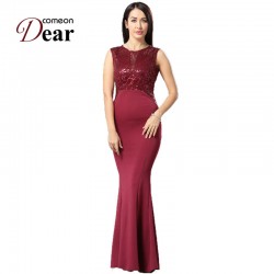 RB80367 Nice Floral Placement Print Sexy Maxi Dress Sleeveless Floor Length Lady Elegant Dress Long Good Quality DressWomen