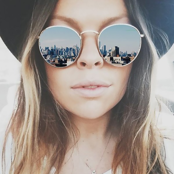 RCoodaysuft ound Sunglasses Women Brand Designer Female  Point Sun Glasses Rayed Women Men Lady Mirror 2017 Vintage UV400