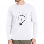 RFBEAR Brand cotton casual t shirt New 2016 Autumn and winter man T-shirt fashion long sleeved high quality Bright light bulb XL