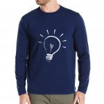 RFBEAR Brand cotton casual t shirt New 2016 Autumn and winter man T-shirt fashion long sleeved high quality Bright light bulb XL