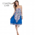 RI7970 Comeonlover Off Shoulder Knee Length Fashion Summer Flower Print Dresses Beach Dress Many Style Plus Size Women Dresses