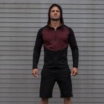RISE Brand Men's winter New Hooded shirt Fitness Bodybuilding Hoodies Muscle Men Zipper Fashion Sweatshirt Slim Fit Jacket Coat