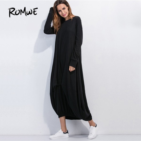 black t shirt dress maxi