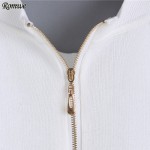 ROMWE Roupas Femininas New Arrival Vogue Sale Korean Style Designer Women's High Street Sexy Brand Halter Zipper Knit Tank