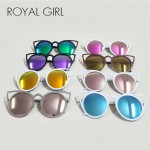 ROYAL GIRL 2017 New Women Sunglasses Vintage Cat Eye Sun glasses Metal Eyeglasses Frames Mirror Shades Sexy Sunnies ss309