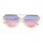 ROYAL GIRL High Quality Vintage Women Sunglasses Metal Frame Cat eye Sun glasses Ombre Shades ss720