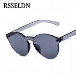 RSSELDN New One Piece Lens Sunglasses Women Transparent Plastic Glasses Men Style Sun Glasses Clear Candy Color Brand Designer