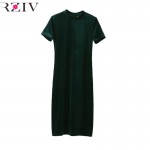 RZIV 2016 winter dress women fashion velvet dresses high quality ladies dresses 