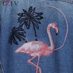 RZIV 2017 spring female jean jacket casual double pocket decorated denim jacket clothing embroidery women jacket coat 