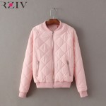 RZIV Female winter pilot women basic coats autumn jacket zipper black women bomber jacket cool biker outwear short parka