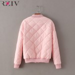 RZIV Female winter pilot women basic coats autumn jacket zipper black women bomber jacket cool biker outwear short parka