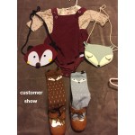 Raged Sheep Lovely Children one shoulder bag coin purse cute fox girls messenger bag baby accessories