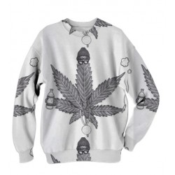 Real American Size Fashion 420 plant  3D Sweatshirts crewneck Plus size custom made clothing