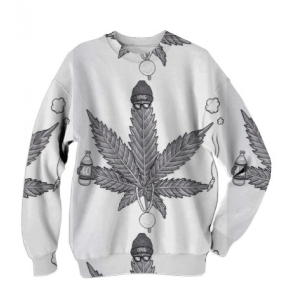 Real American Size Fashion 420 plant  3D Sweatshirts crewneck Plus size custom made clothing