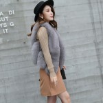Real Fox Fur Vest for Women Winter Spring Warm Lady Gilet Sleeveless Fox Fur Waistcoat Female Colored Natural Real Fur Vest Coat