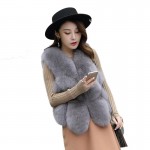 Real Fox Fur Vest for Women Winter Spring Warm Lady Gilet Sleeveless Fox Fur Waistcoat Female Colored Natural Real Fur Vest Coat