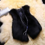 Real Raccoon Fox Fur Vest Luxury Women Outwear Coat Natural Longer Nature Silver Fur Vest Waistcoat Genuine Spell Fox Fur Gilet