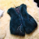 Real Raccoon Fox Fur Vest Luxury Women Outwear Coat Natural Longer Nature Silver Fur Vest Waistcoat Genuine Spell Fox Fur Gilet