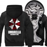 Resident Evil Umbrella Hoodies 2016 winter new warm fleece Anime umbrella men sweatshirts high quality men jacket for fans M-4XL
