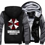 Resident Evil Umbrella Hoodies 2016 winter new warm fleece Anime umbrella men sweatshirts high quality men jacket for fans M-4XL