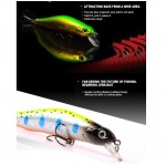 Retail A+ fishing lures, assorted colors, minnow crank  80mm 8.5g,magnet system. bearking 2016 hot model crank bait