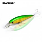 Retail fishing tackle  new model,Bearking perfect action minnow,78mm/9.2g, dive 0.8-1.2m suspending bait , 5 colors for choose