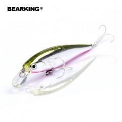 Retail fishing tackle  new model,Bearking perfect action minnow,78mm/9.2g, dive 0.8-1.2m suspending bait , 5 colors for choose