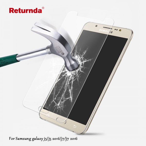 Returnda 9H 2.5D Premium Tempered Glass film for Samsung Galaxy J5 J7 j5 2016 J7 2016 HD Clear Phone Screen Protector Film