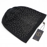 Rhinestone Beanies Women Spring Glitter Knitted Winter Cap Solid Color Skullies Slouchy Beanie Hats Bonnet Womens Cap Hat Gorro
