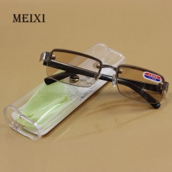 Rimless classic style glass lenses Reading Glasses Plain mirror Men women Unisex Eyewear 0 1.0 1.5 2.0 2.5 3.0 3.5 4.0
