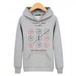 Rock Band Twenty One Pilots Cotton Harajuku men sweatshirt xxl in Street Wear Mens Hoodies 2017 Black/Gray