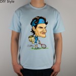 Roger Federer T-shirt Q Carton funny Top Lycra Cotton Men T shirt Fashion Original Brand New DIY Style High Quality