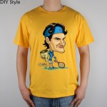 Roger Federer T-shirt Q Carton funny Top Lycra Cotton Men T shirt Fashion Original Brand New DIY Style High Quality