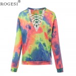 Rogesi 2018 New Casual Women T Shirts Hooded Long Sleeve Round Neck Short Shirt Women's Clothing American Apparel
