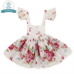 Rose Floral Printed Baby Girls Dresses 2017 summer Brand Princess Dress Casual Costume Kids Clothes Toddler vintage frocks
